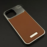 AeroFlex Aluminium Leather Case Hidden Magsafe for iPhone | Premium Metallic Frame | Hybrid Back Cover