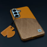 Luxury Dual-Tone Leather Hidden MagSafe Case Cover for Samsung Galaxy S26