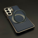 Stitched Leather MagSafe Metal Stand Case for Samsung Galaxy S26 Ultra