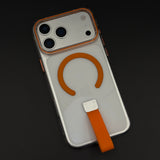 MagSafe Clear Phone Case Cover with Finger Strap Holder for iPhone 17 Series