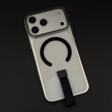 MagSafe Clear Phone Case Cover with Finger Strap Holder for iPhone 17 Series