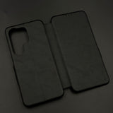 Flip Leather Case with Hidden Card Slot and Kickstand for Samsung Galaxy S26 Ultra