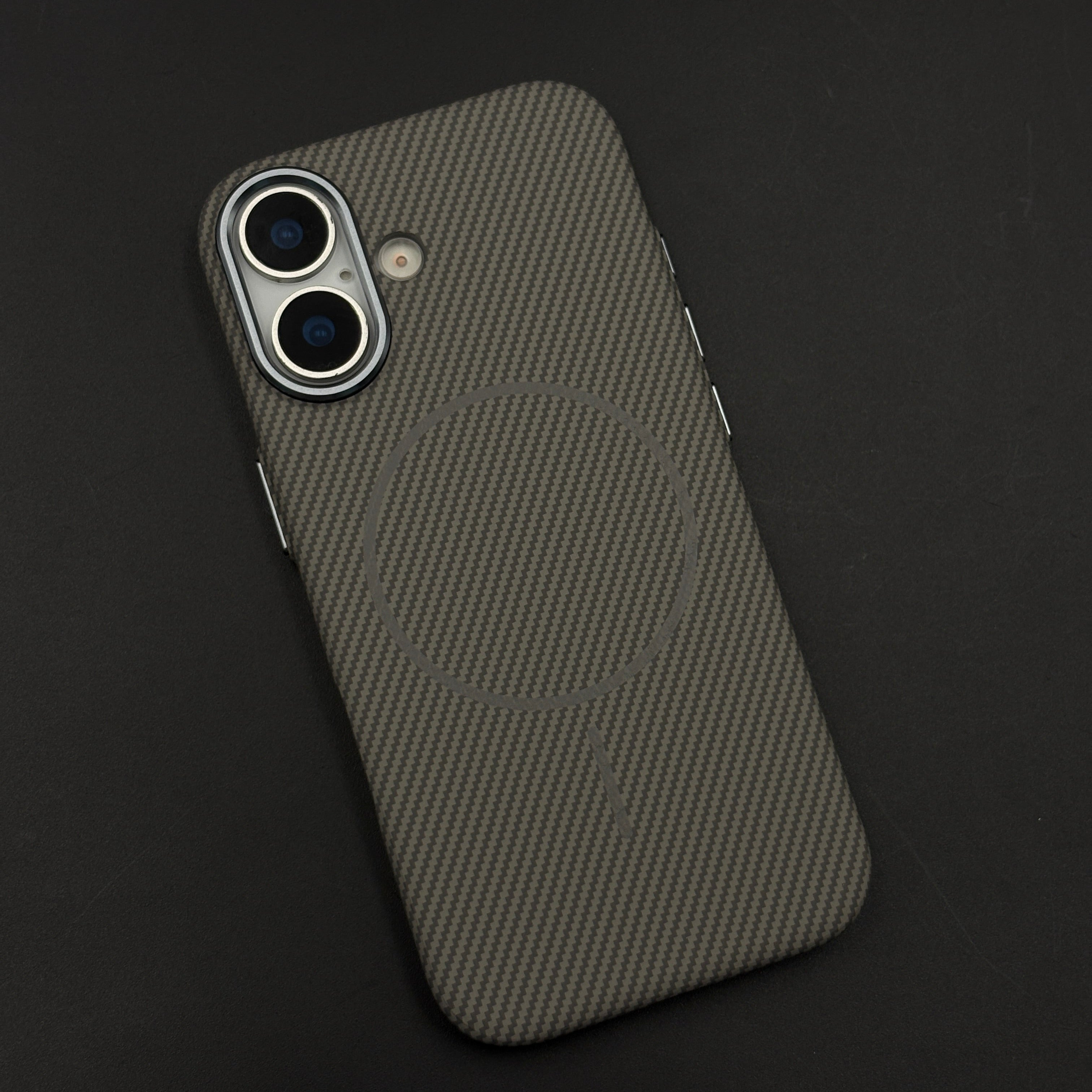 Carbon Fibre MagSafe Case with Raised Metal Bezel for iPhone 17