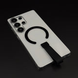 MagSafe Clear Phone Case Cover with Finger Strap Holder for Samsung Galaxy S25 Ultra