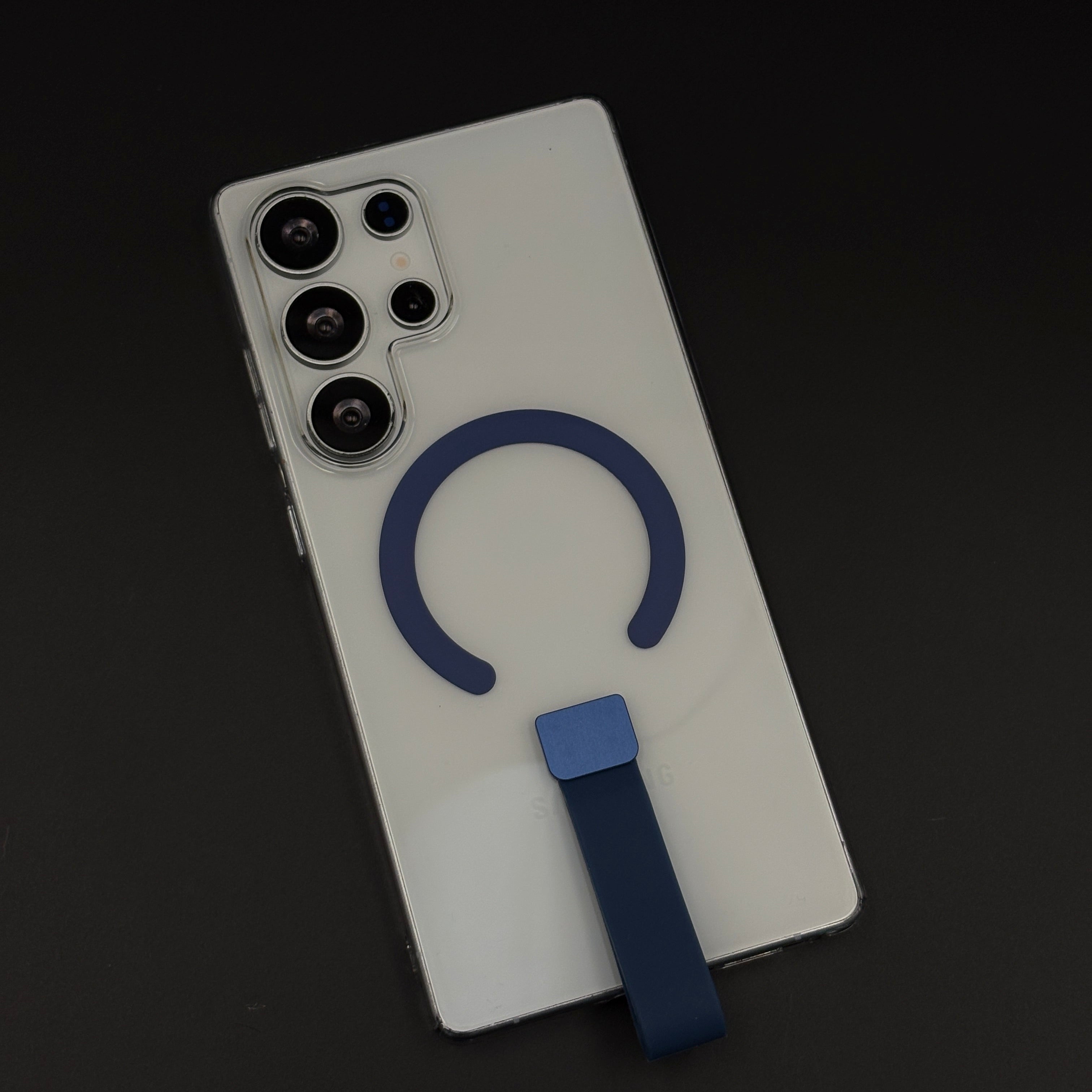 MagSafe Clear Phone Case Cover with Finger Strap Holder for Samsung Galaxy S25 Ultra