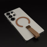 MagSafe Clear Phone Case Cover with Finger Strap Holder for Samsung Galaxy S25 Ultra