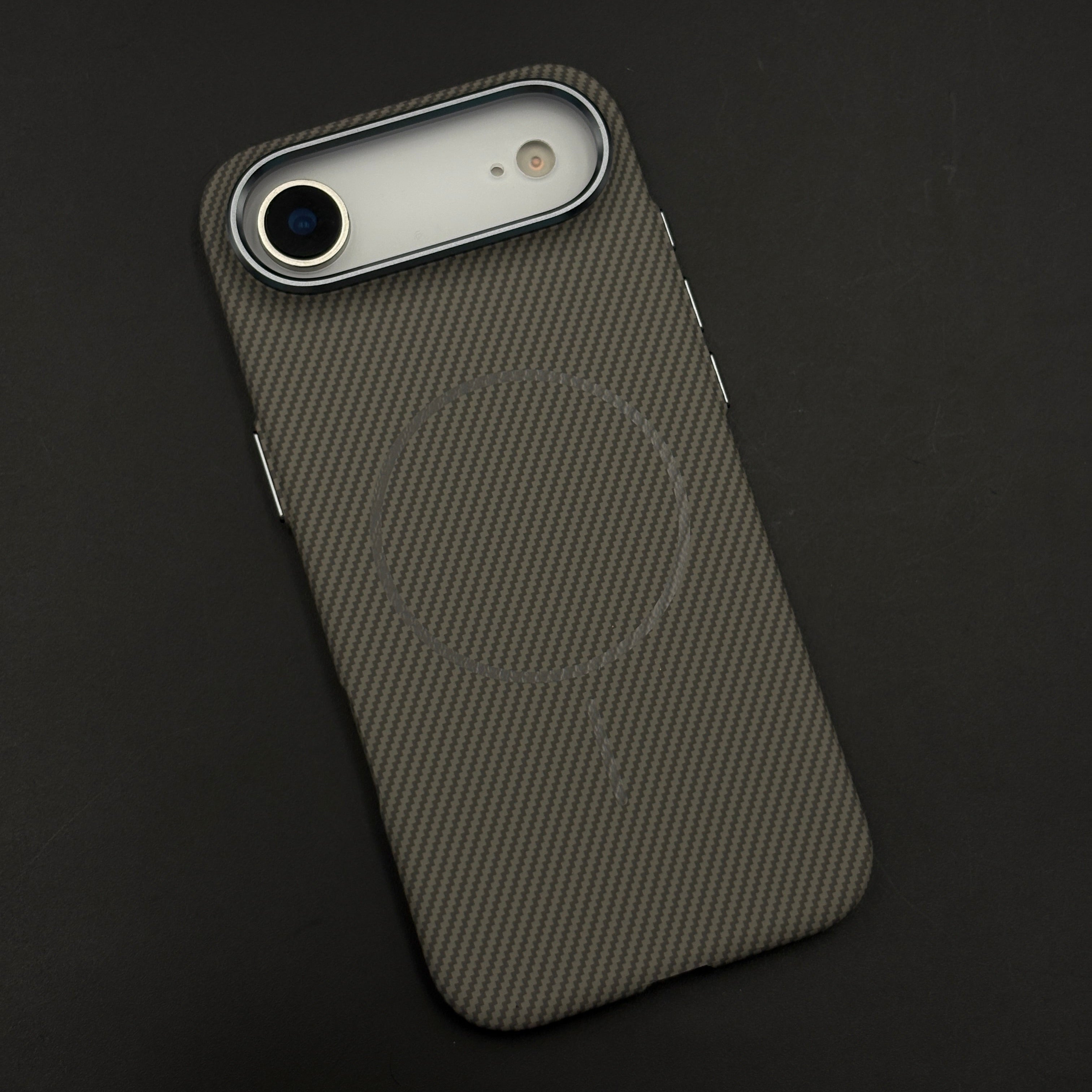Carbon Fibre MagSafe Case with Raised Metal Bezel for iPhone 17 Air