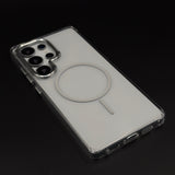 Anti-Yellow MagSafe Clear Phone Case Cover for Samsung Galaxy S25 Ultra | Metal Camera Bump