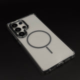 Anti-Yellow MagSafe Clear Phone Case Cover for Samsung Galaxy S25 Ultra | Metal Camera Bump