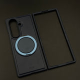Luxury Leather MagSafe Case with Rotating Stand for Samsung Galaxy Z Fold 7