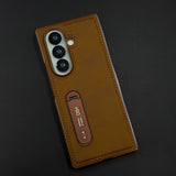 Stitch Leather Metal Kickstand Case for Samsung Galaxy Z Fold 7