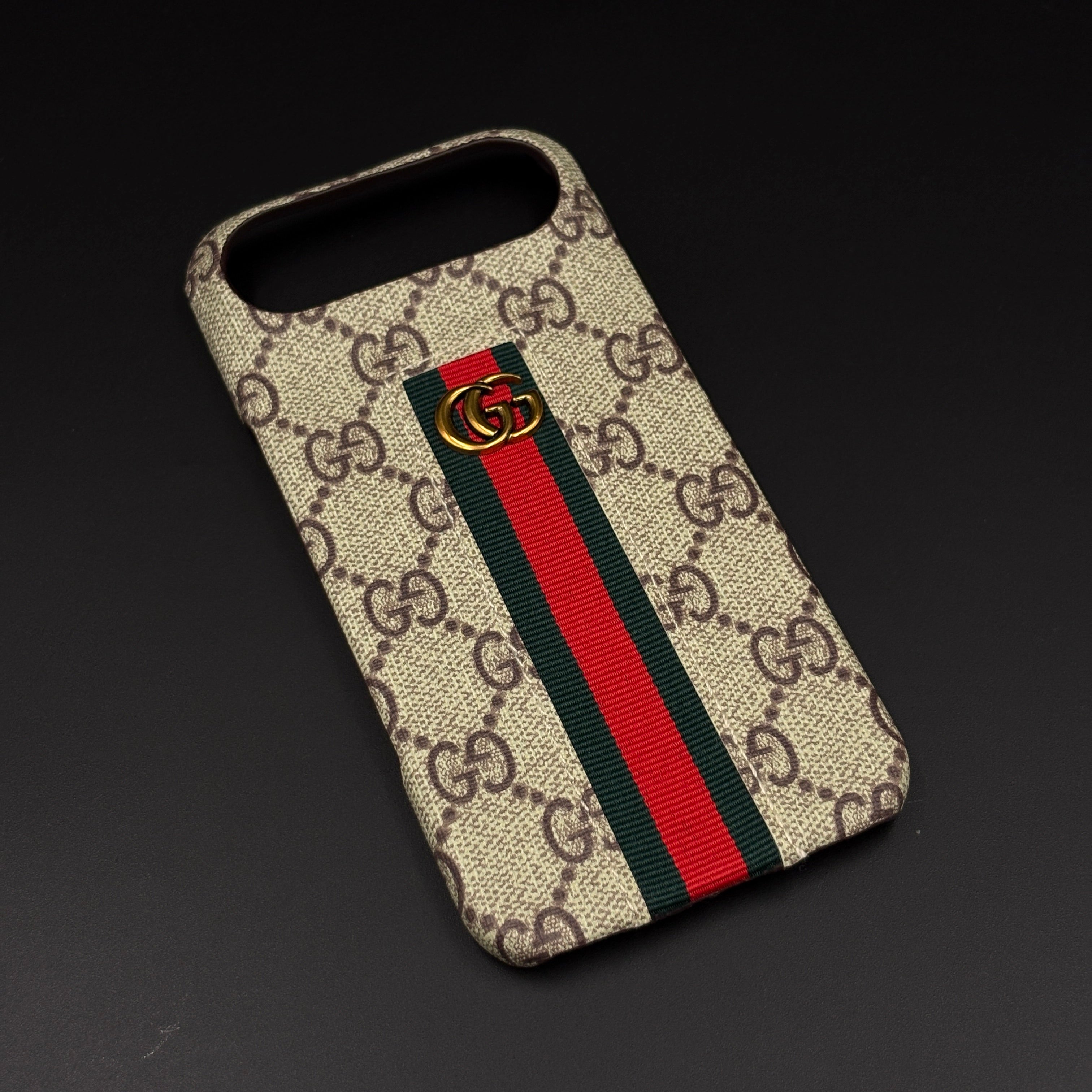 GG Embossed Stripe Case for iPhone 17 Air | Classic Monogram Premium Designer Cover
