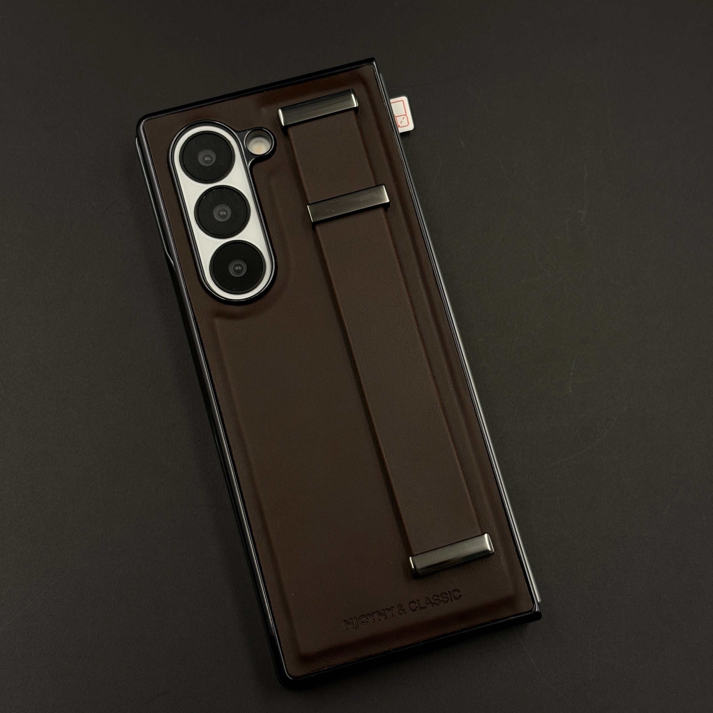 Belt Grip Holder Leather Case with Front Screen Protector for Samsung Galaxy Z Fold 6