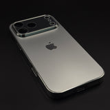 Luxury Backplane Glass Chromatic Lens Shield Matte Case for iPhone 17 Series
