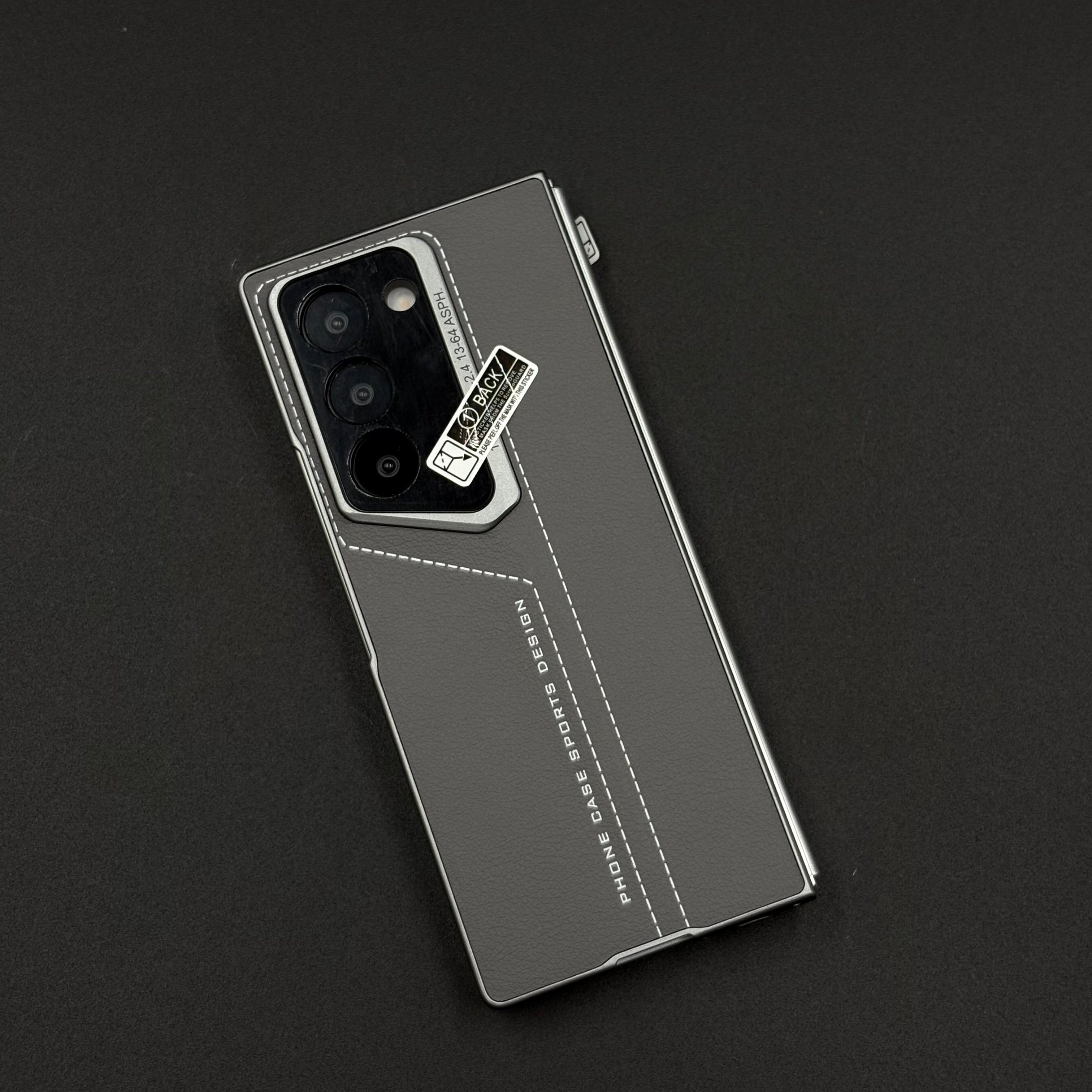 Luxury Stitched Leather Case for Samsung Galaxy Z Fold 6 | Front Screen Protector  | Shockproof & Stylish