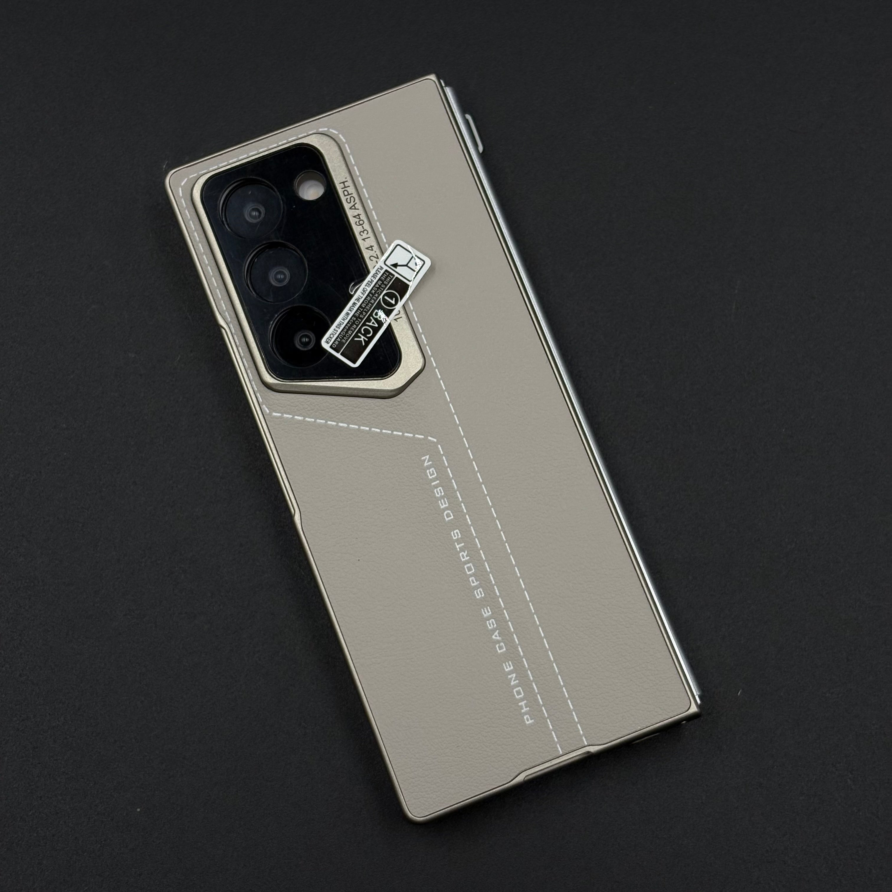 Luxury Stitched Leather Case for Samsung Galaxy Z Fold 6 | Front Screen Protector  | Shockproof & Stylish