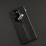 Luxury Stitched Leather Case for Samsung Galaxy Z Fold 6 | Front Screen Protector  | Shockproof & Stylish