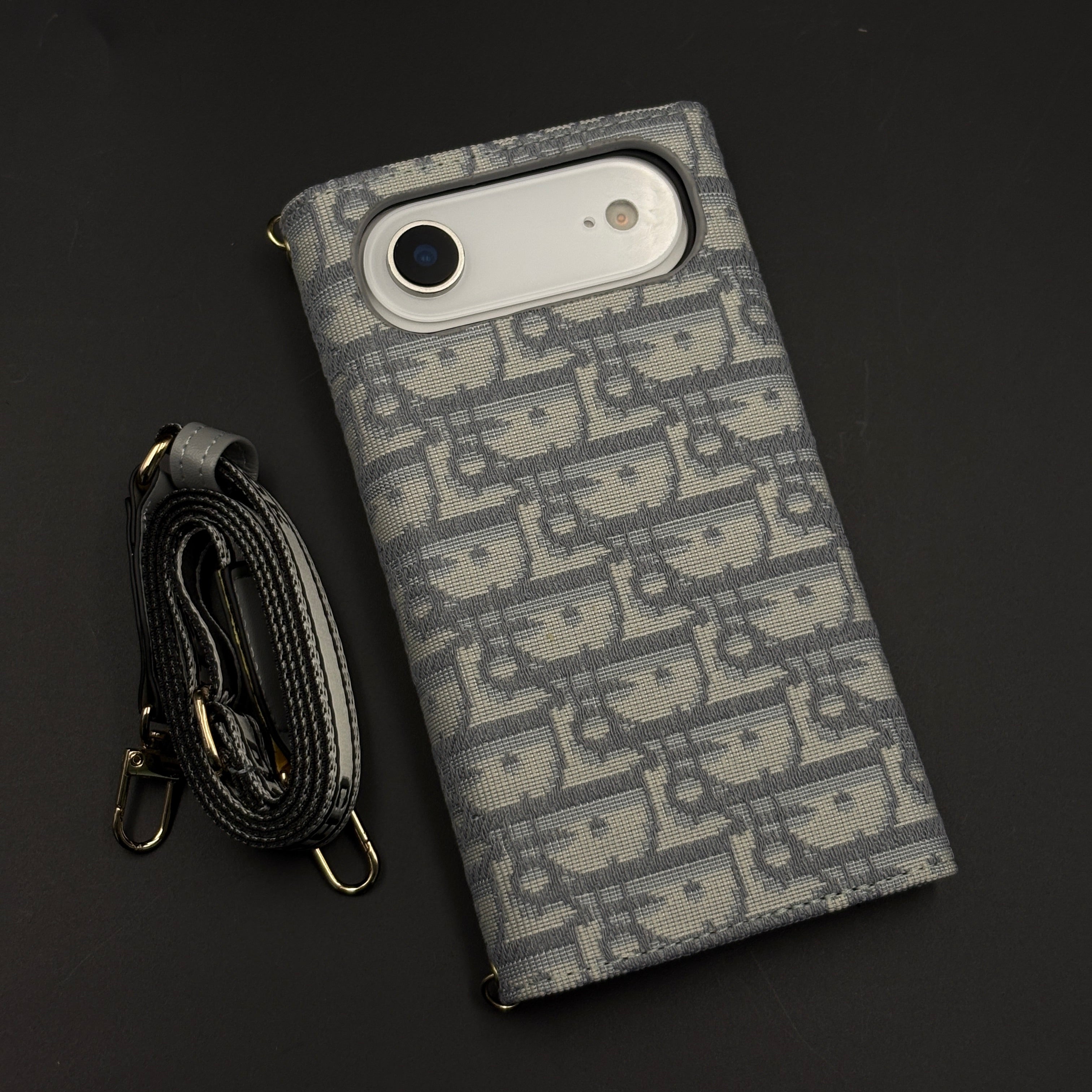 Luxury Embroidery CD Cardholder Case with Crossbody Sling for iPhone 17 Air