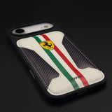 Motorsport Racing Inspired FR Stripe Stitched Leather Case for iPhone 17 Air