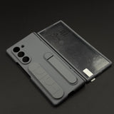 Smooth Silk Feel Silicone Case with Kickstand & Wristband for Samsung Galaxy Z Fold 6 | Front Screen Protector