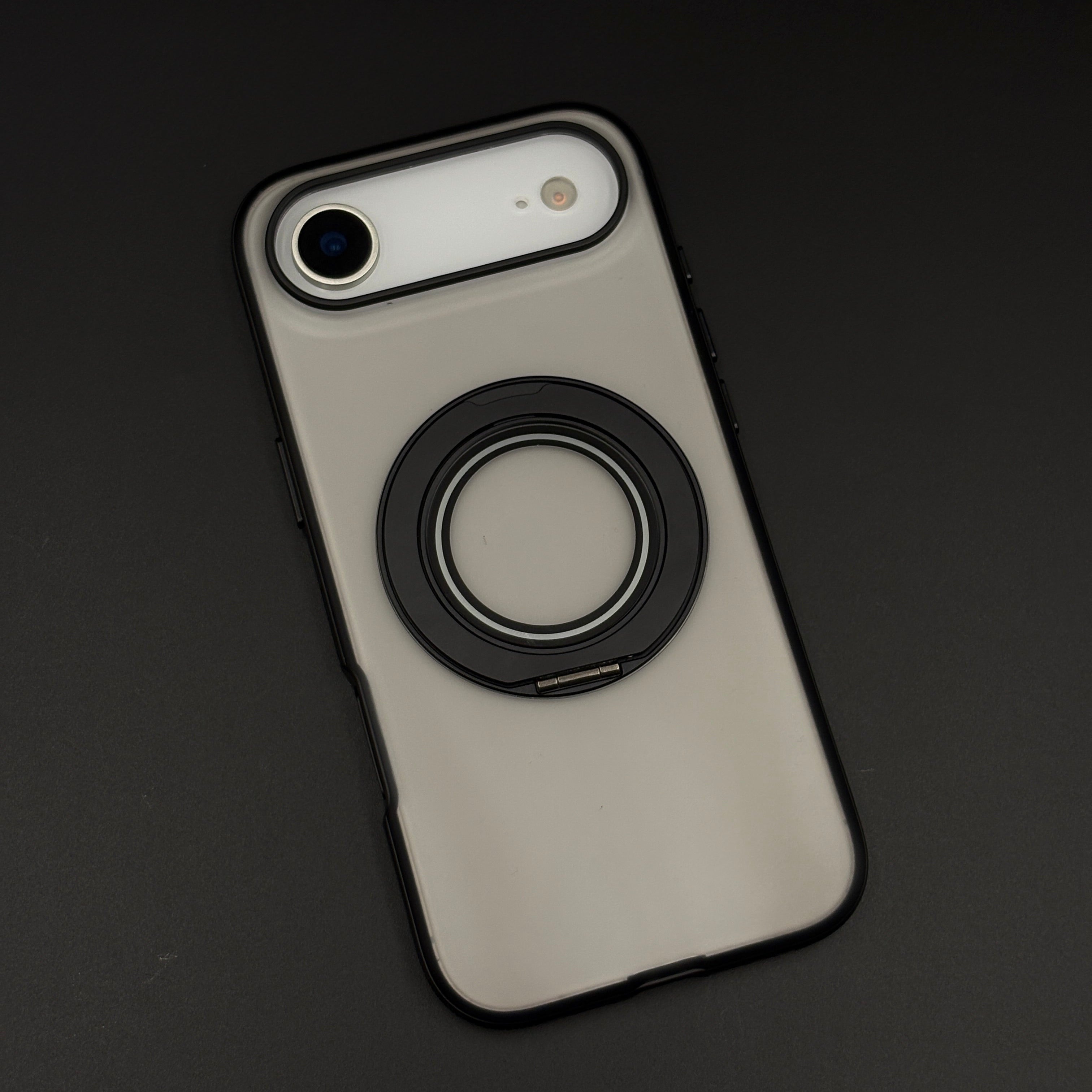 Rotating Metal Stand Clear Case for iPhone 17 Air | MagSafe Compatible Kickstand Cover