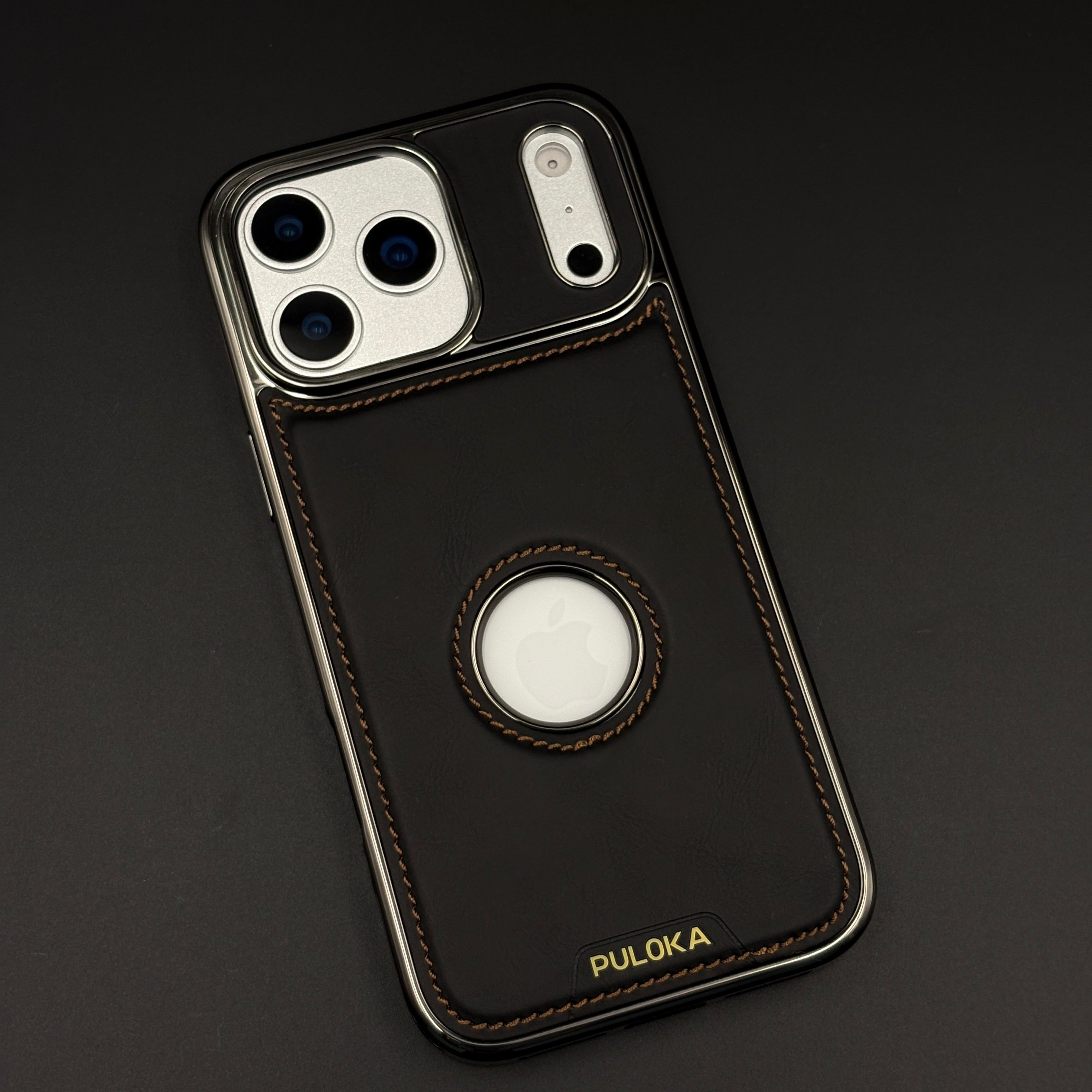 Stitch Leather Hidden MagSafe Logo Cut Case for iPhone 17 Series | Dual Finish Side Edition