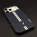 Motorsport Inspired M Performance Stripe Leather Case for iPhone 17 Series