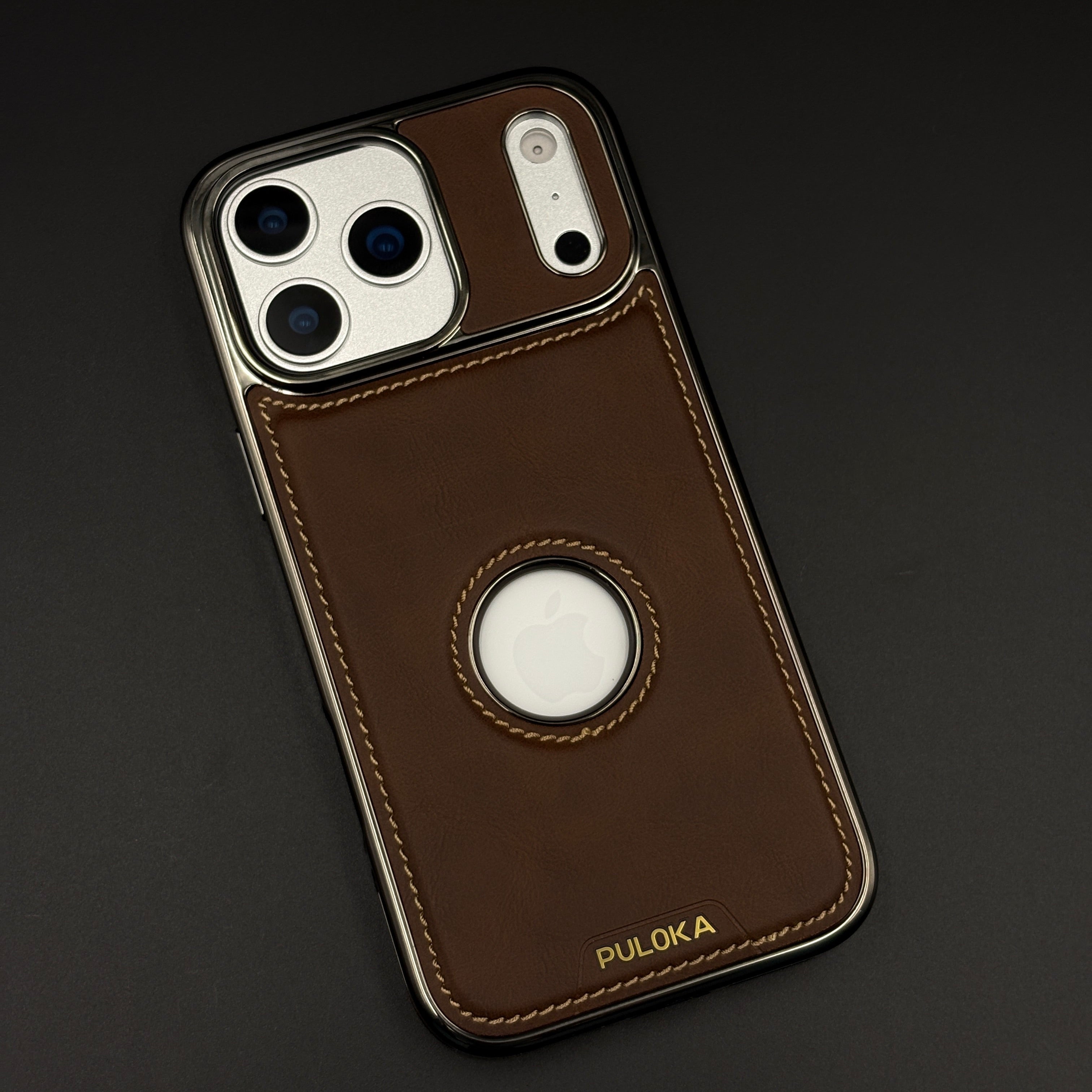 Stitch Leather Hidden MagSafe Logo Cut Case for iPhone 17 Series | Dual Finish Side Edition