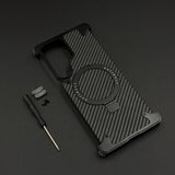 UltraLux Carbon Fibre & Metal MagSafe Case for Samsung Galaxy S25 Ultra | Crafted for Style & Strength