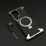UltraLux Carbon Fibre & Metal MagSafe Case for Samsung Galaxy S25 Ultra | Crafted for Style & Strength