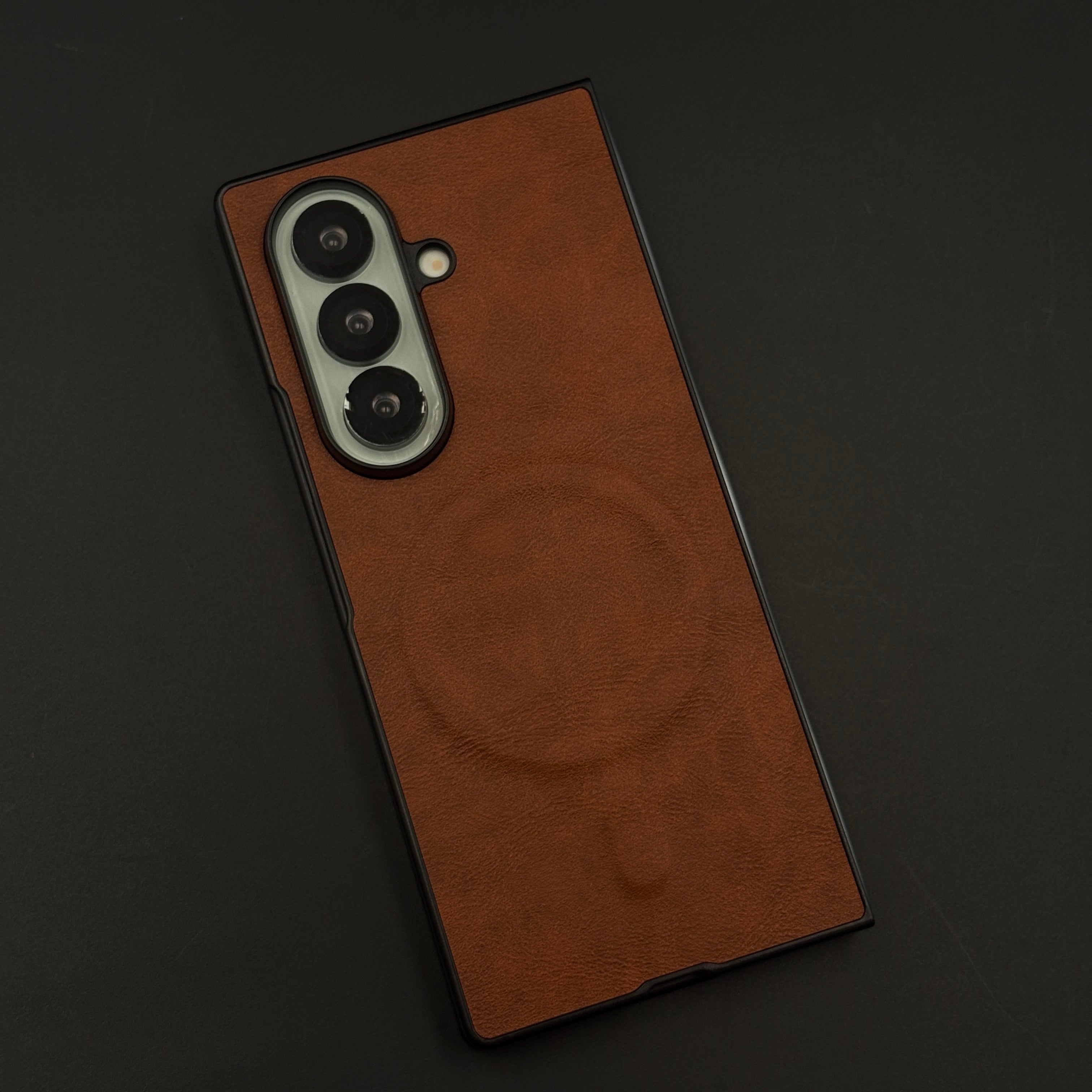 Hidden Coil MagSafe Leather Mobile Case Cover for Samsung Galaxy Z Fold 7