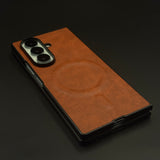 Hidden Coil MagSafe Leather Mobile Case Cover for Samsung Galaxy Z Fold 6