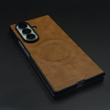 Hidden Coil MagSafe Leather Mobile Case Cover for Samsung Galaxy Z Fold 6