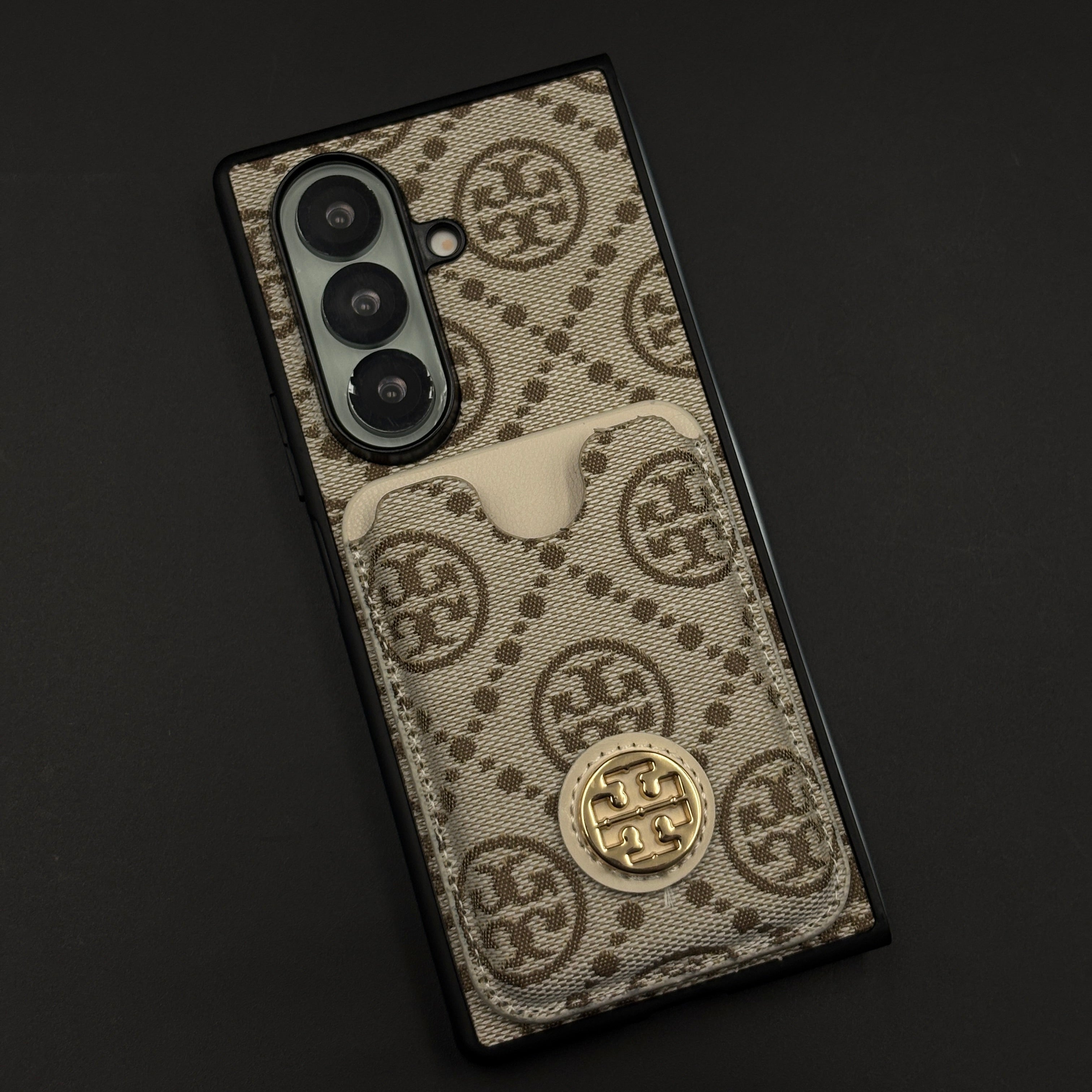 Luxury Brand Monogram TB Cardholder Case for Samsung Galaxy Z Fold 7