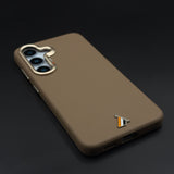 Luxury Leather Raised Gold Bezel Hidden MagSafe Case for Samsung Galaxy S24 | S25
