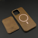 Detachable MagSafe Wallet Case for iPhone | Premium Leather Card Holder | Magnetic Snap-On Design