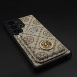 Luxury Brand Monogram TB Cardholder Case for Samsung Galaxy S25 Ultra
