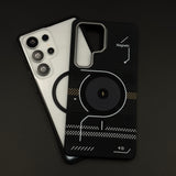 2-in-1 Detachable Magnetic Tech Circuit Case for Samsung Galaxy S25 Ultra | Transparent Shell & Design Plate