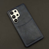 Premium PU Leather Stitch Phone Case for Samsung Galaxy S25 Ultra | Slim Fit with a Wallet/Card Holder