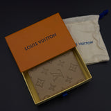 Luxury Fashion Brand Monogram 2-Sided Card Holder Leather Wallet with Box