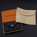 Luxury Fashion Brand Monogram Card Holder Wallet with Flap Closure with Box