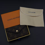 Luxury Fashion Brand Monogram Card Holder Wallet with Flap Closure with Box