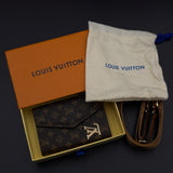 Luxury Fashion Brand Monogram Empreinte Victorine Wallet Card Holder Strap with Box