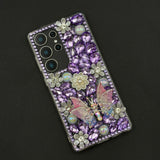 Bling Butterfly & Flower Phone Case for Samsung Galaxy S25 Ultra | Luxury Rhinestone Crystal