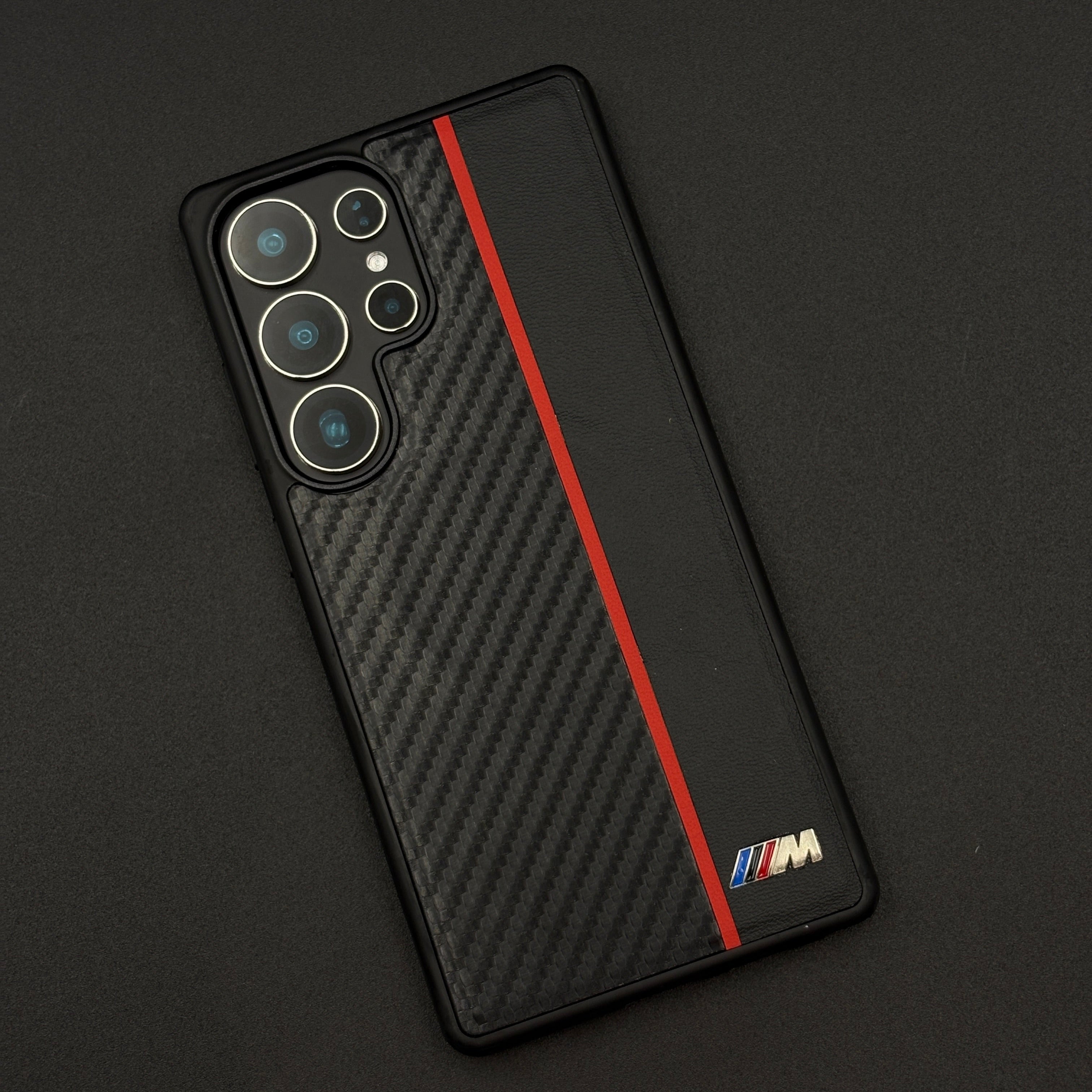 Performance M Series Phone Case for Samsung Galaxy S25 Ultra | Dual Shade Carbon Fiber | MagSafe Compatible | Embossed Logo