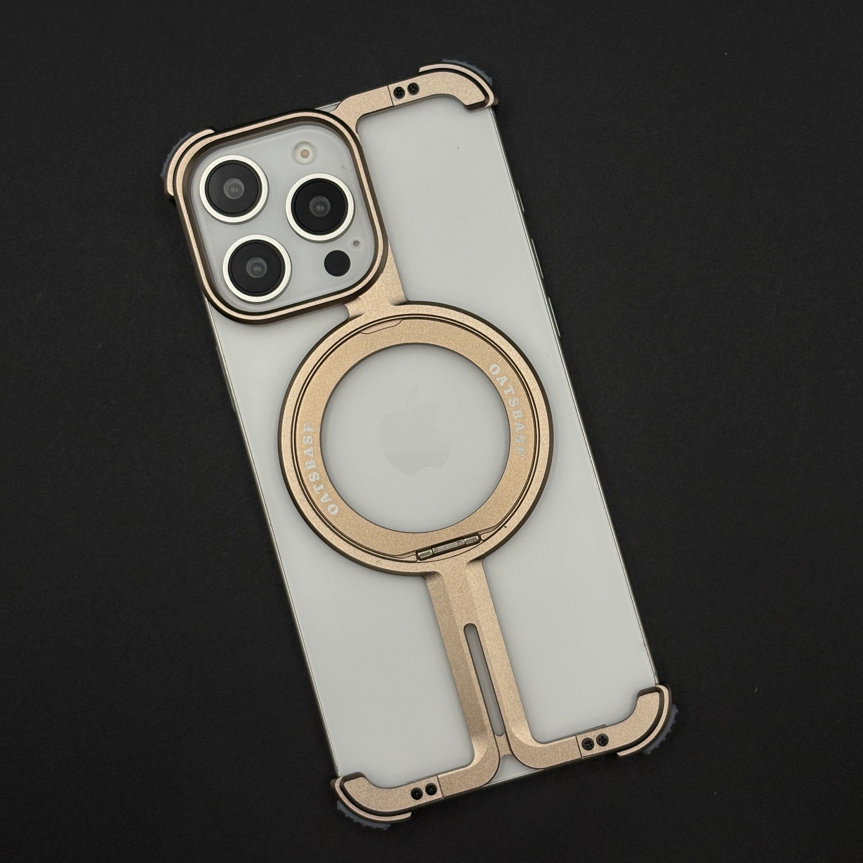 Next-Gen Metal Frame iPhone Case | Luxury Aluminum Rotating Stand | MagSafe Support