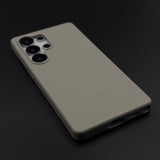 Embossed Logo Leather Case with Hidden MagSafe for Samsung Galaxy S23 Ultra