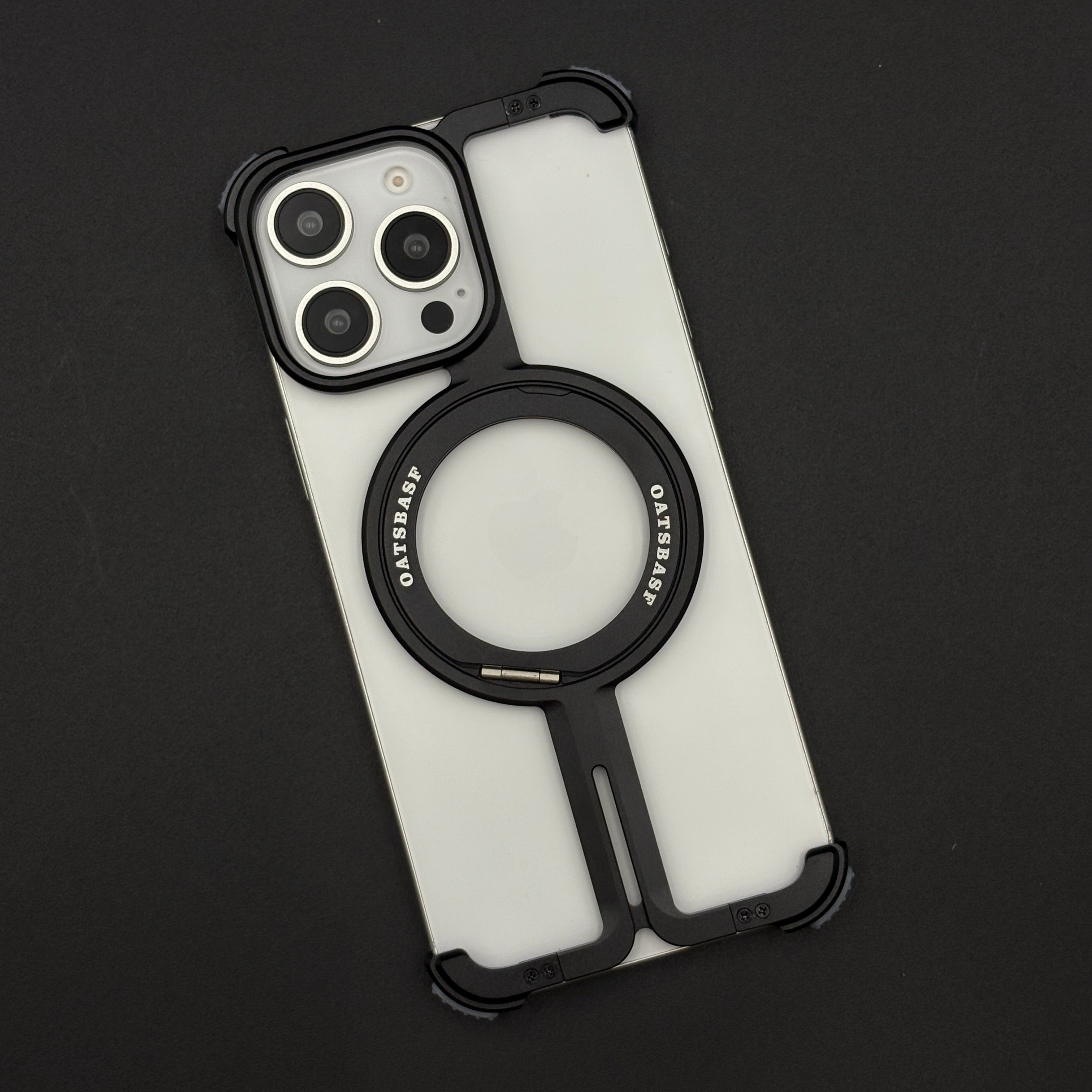 Next-Gen Metal Frame iPhone Case | Luxury Aluminum Rotating Stand | MagSafe Support