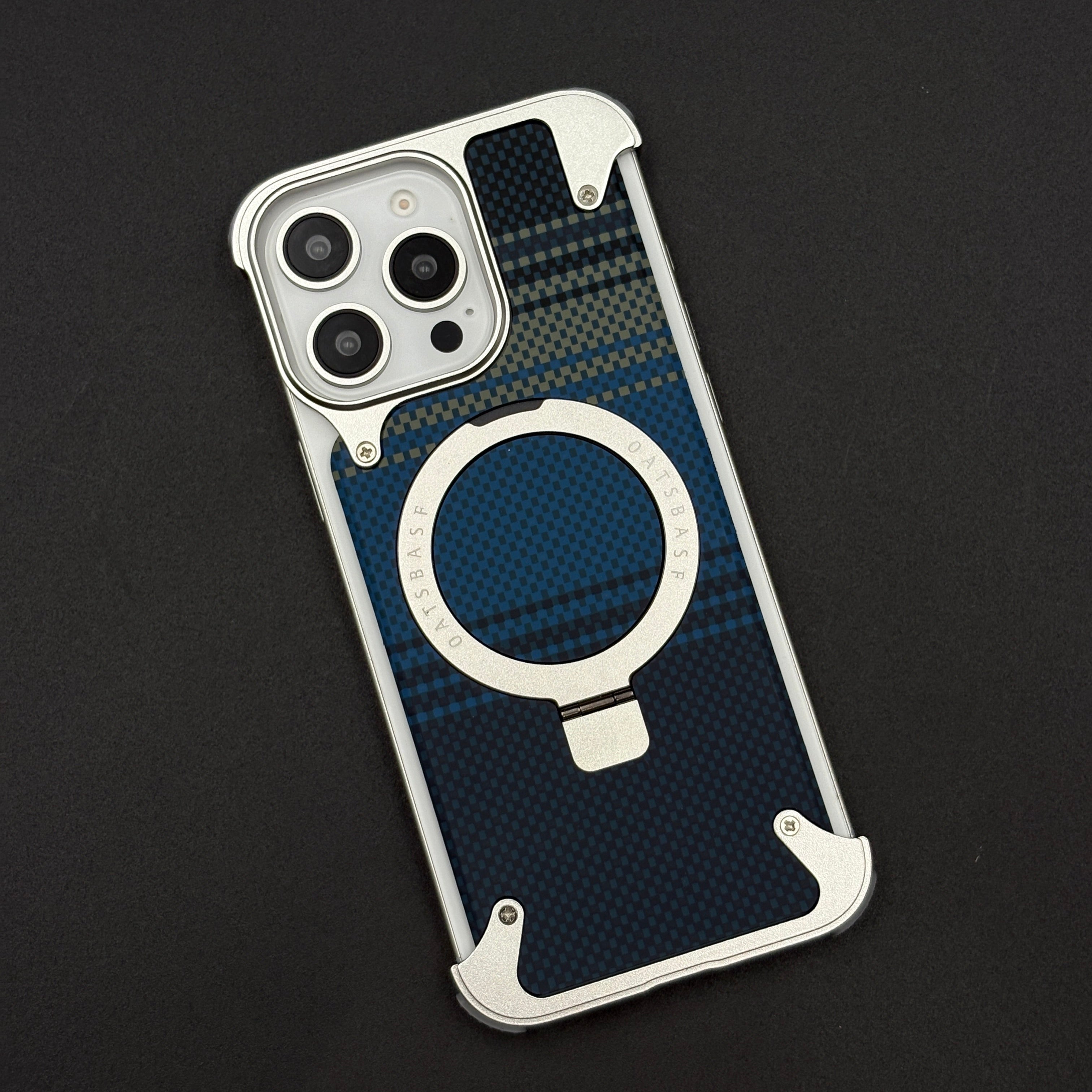 UltraLux Aramid Texture Teal & Metal MagSafe Case for iPhone | Crafted for Style & Strength