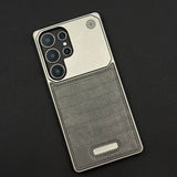 Croc Pattern Phone Case for Samsung Galaxy S25 Ultra | Aeroflex Borderless Frame | Real Feel Leather | MagSafe Compatible